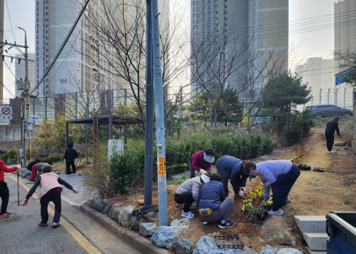 광명시 일직동, 봄맞이 시민참여 꽃 심기 