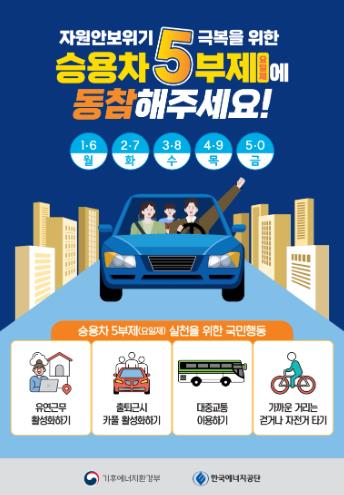 대전 서구, 에너지 위기에 승용차 5부제 확대 시행
