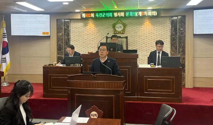 옥천군의회 조규룡 의원, ‘국제 유가 급등에 따른 농민 지원 대책 마련’ 5분 발언