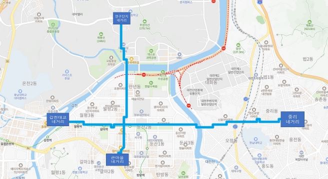 대전시, 버스전용차로 일부구간 단속유예 시행