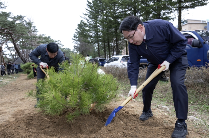 의림지 제림 소나무 후계목 이식행사 개최