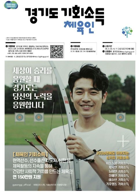 연천군, 체육인 기회소득 접수 시작