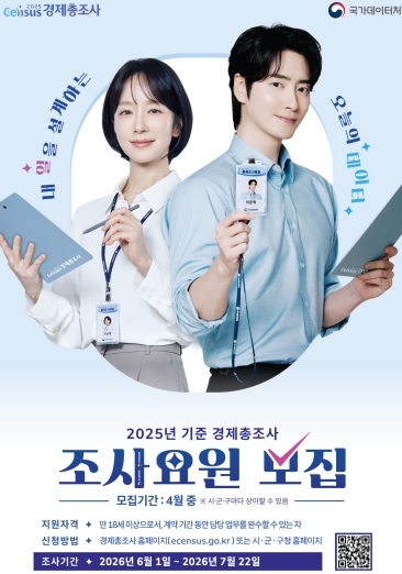 기장군, 2025년 기준 경제총조사 조사요원 모집