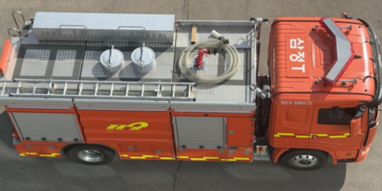 경남소방본부, 주력 소방차 440대 ‘항공 식별 표기’ 완료