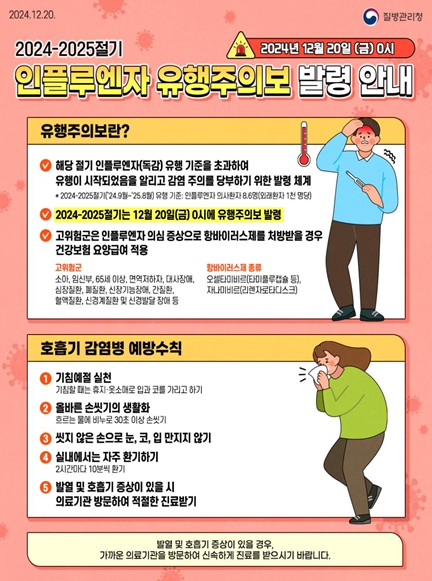 울산시, “독감(인플루엔자) 유행주의보 발령”