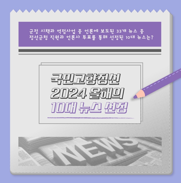 국민고향정선, 2024년 올해의 10대 뉴스 선정