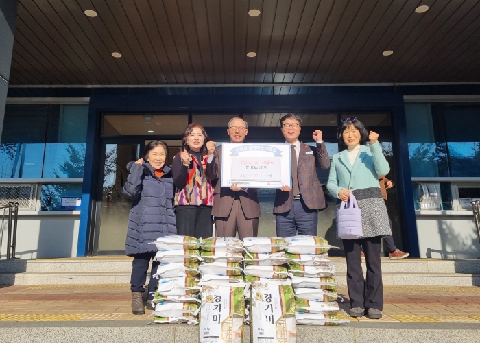 평택시 안중 사랑의동산교회, 안중읍에 사랑의 쌀 기부