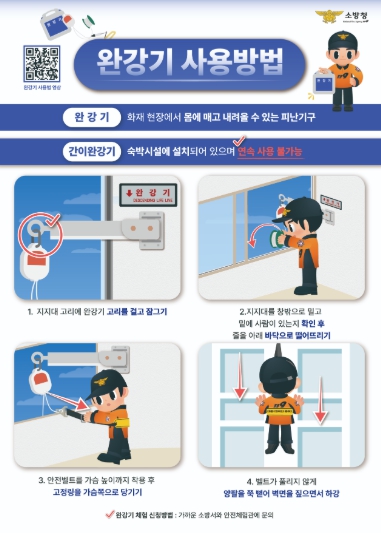 파주소방서, 생명을 지키는 완강기 사용법 집중 홍보