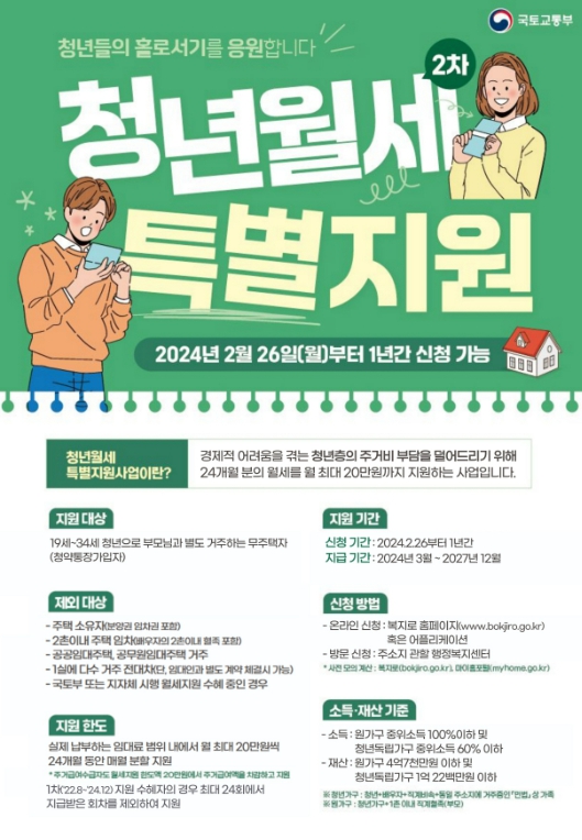 공주시, 청년월세 한시특별지원 ‘최대 480만원’