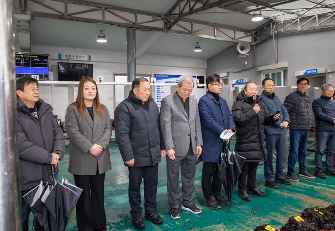 해남군의회 농수산경제위 물김 위판 사항 현장 점검