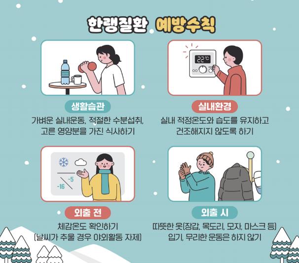 홍성군보건소, 한파 대비 건강관리 수칙 준수 당부