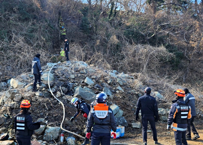 사천해경, 마도동 저도 선착장 인근 소각장 화재 발생 현장대응