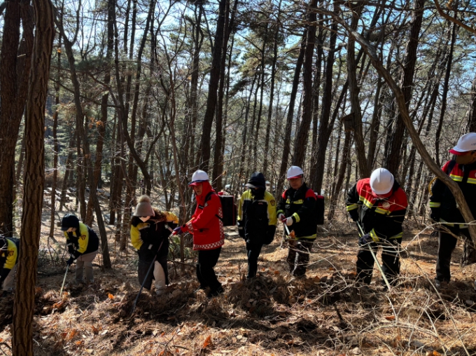 수원시, 산불 담당 공무원·산불 감시원 등 대상으로 봄철 산불방지 훈련