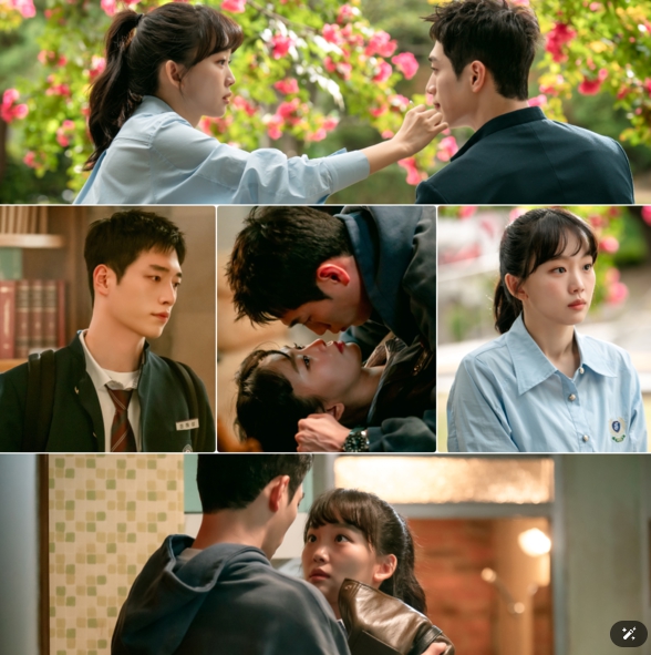'언더커버 하이스쿨' 서강준X진기주, 입맞춤 1초 전! 이들에게 무슨 일이?