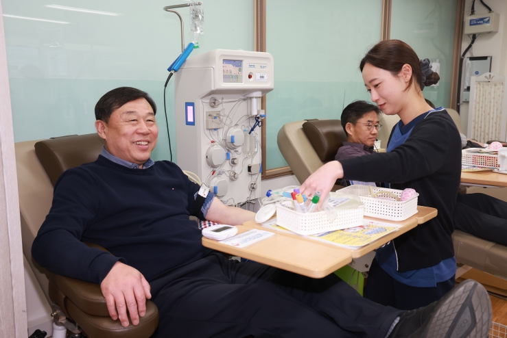“동구 유일 헌혈의집 폐소 막자” 동구청장·직원 단체 헌혈 및 기업·단체 참여 홍보