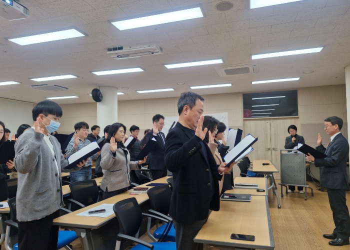 충북교육청 중원교육문화원, 모두가 청렴한 세상을 위한 청렴 실천 선포식 가져