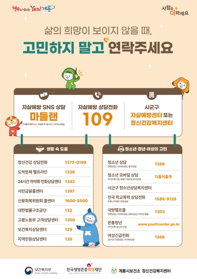 계룡시, ‘자살 고위험 시기’ 집중 관리에 나서