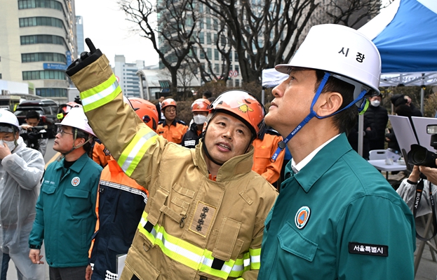 오세훈 서울시장, 16일 중구 소공동 복합건축물 화재 현장 점검