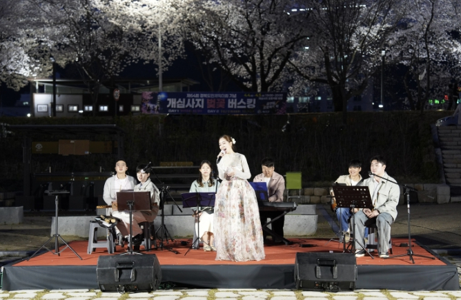 벚꽃 아래 울려 퍼진 국악의 선율... '개심사지 벚꽃 버스킹' 성황리 마무리