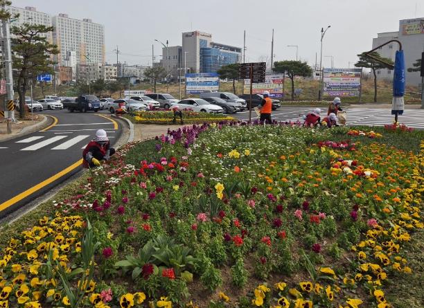 나주시, ‘나주방문의 해’ 맞아 봄꽃 식재·환경 정비 총력
