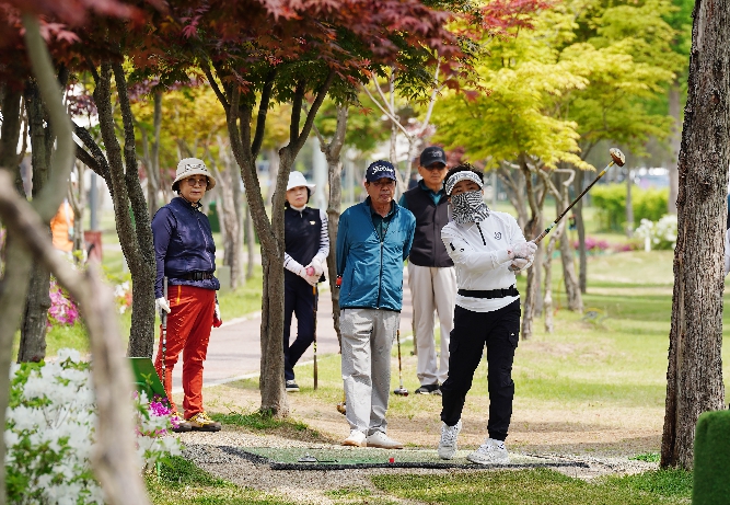 부부 금슬 개선 특효 파크골프, 화천 부부 파크골프 대회 개최
