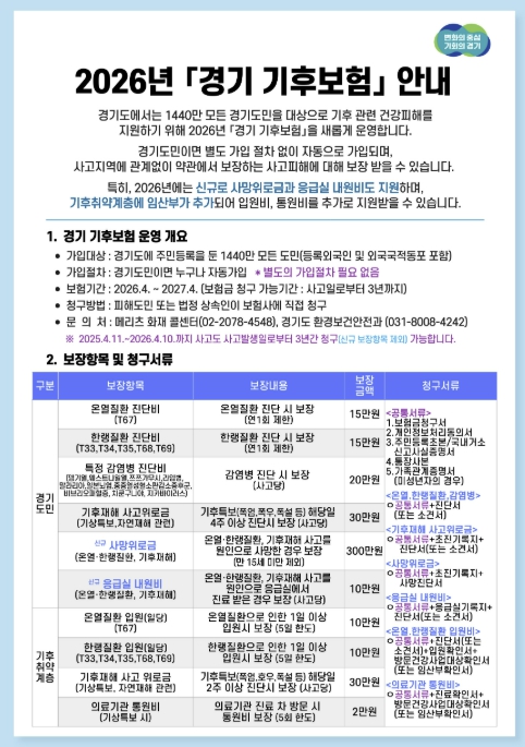 동두천시, '경기 기후보험' 신청·홍보