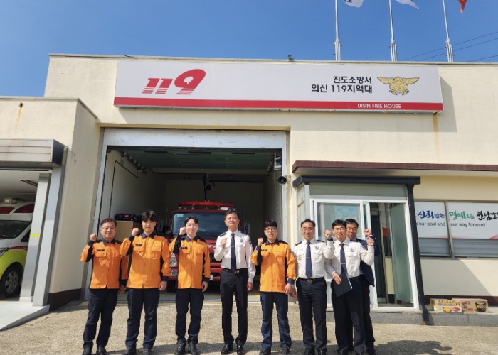 최민철 전남소방본부장, 진도 의신119지역대 방문…현장 점검 및 직원 격려