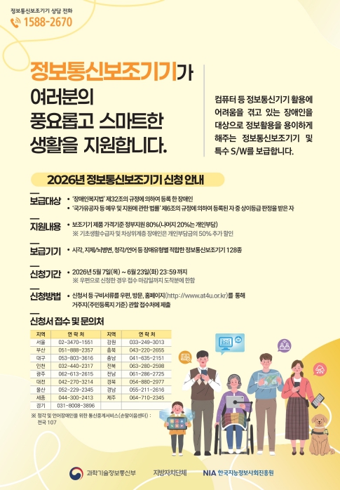 성동구, 장애인 정보통신보조기기 구매 지원... 디지털 정보격차 줄인다