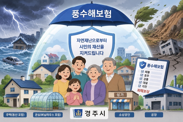 경주시, 풍수해보험 지원사업 추진…자연재난 피해 대비 안전망 강화