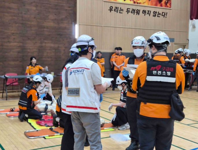 미추홀구보건소, 소방서와 함께 다수 사상자 발생 대비 ‘구급 대응 훈련’ 실시