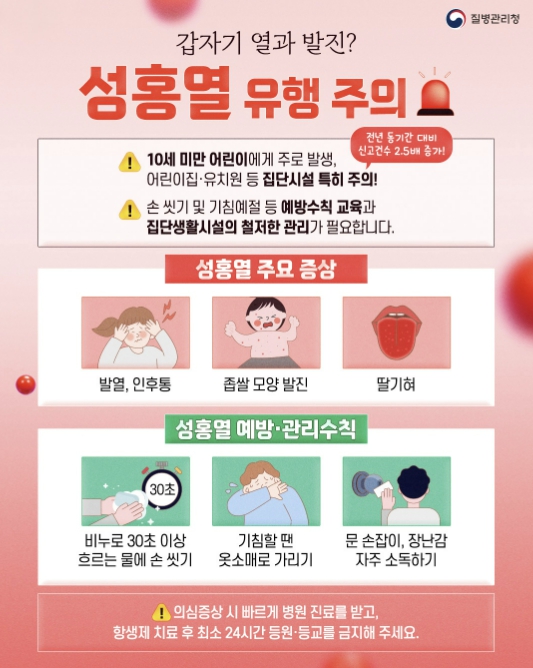 과천시, 어린이 성홍열 증가세…예방수칙 준수 당부