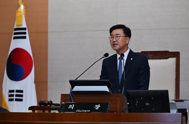 완주군의회 유의식 의장 개회사 통해 지방선거 이후 과제 제시
