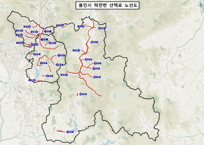 용인특례시, 하천 산책로 정보 한눈에 보는 안내 지도 선보여